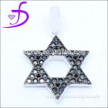 2014 fashion gemstone jewelry in 925 sivler fashion gemstone star of david pendant wholesale